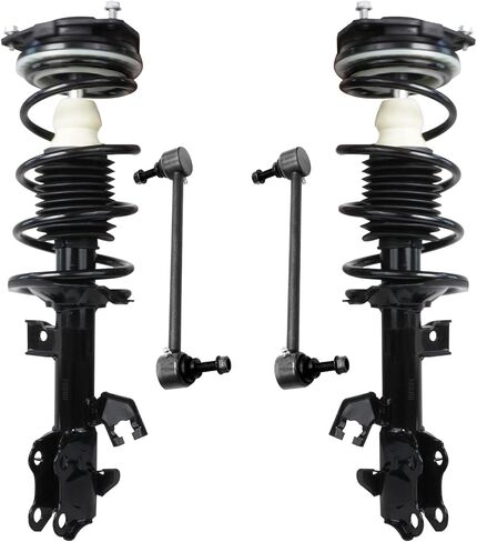 Detroit Axle - 1.8L Front Struts Sway Bars for 2011-2013 Toyota Matrix 2009-2013 Corolla Complete 2 Ready Struts w/Coil Spring 2 Sway Bars 2010 2011 2012 Replacement Suspension Kit in Kuwait