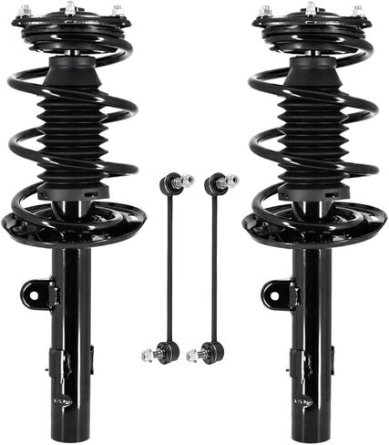 Detroit Axle - 1.8L Front Struts Sway Bars for 2011-2013 Toyota Matrix 2009-2013 Corolla Complete 2 Ready Struts w/Coil Spring 2 Sway Bars 2010 2011 2012 Replacement Suspension Kit in Kuwait