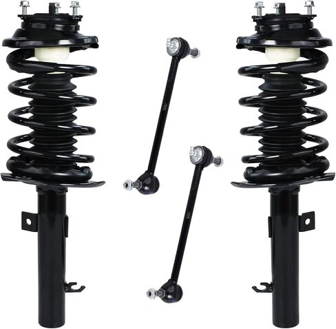 Detroit Axle - 1.8L Front Struts Sway Bars for 2011-2013 Toyota Matrix 2009-2013 Corolla Complete 2 Ready Struts w/Coil Spring 2 Sway Bars 2010 2011 2012 Replacement Suspension Kit in Kuwait