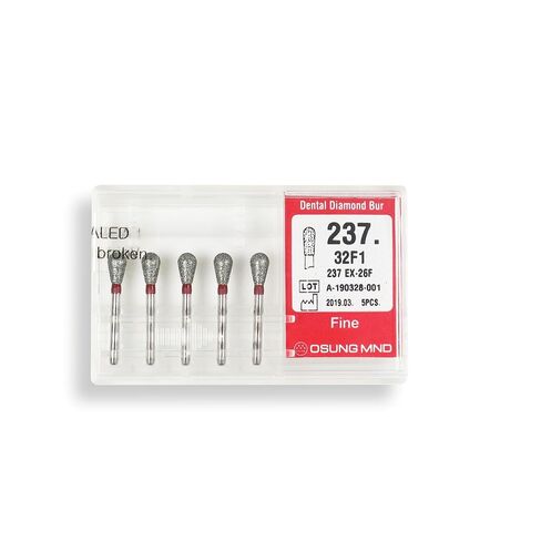 Pear 3.2 mm Dia. Fine Grit Diamond Dental Bur 25 Pcs. 237.32F1 in Saudi Arabia
