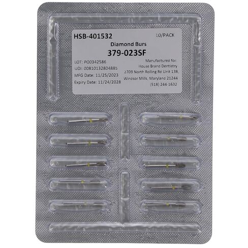401532 FG 379-023SF Football Super Fine Grit Diamond Burs 10/Pk in Saudi Arabia