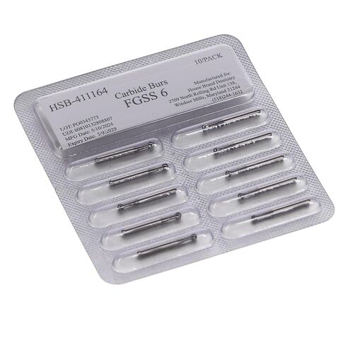 411164 HSB FG Short Shank #6 Round Carbide Burs 10/Pk in Saudi Arabia