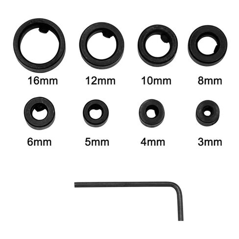 8pc Drill bit Limit Ring 3-16mm Setting Circles Woodworking Screw clamp Drill bit Adjusting Tool with Small Wrench Set in Saudi Arabia