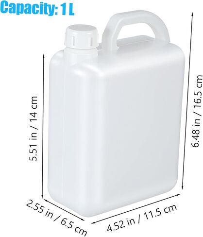 BESTYASH 1L Plastic Flat Bottle with Screw Cap Refillable Water Jug for Juice Milk and Oil Versatile Beverage Storage Container for Home and Commercial Use in Kuwait