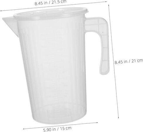 Plastic Measuring Pitcher Dual Sided Graduated Beaker Cup Lightweight Easy to Clean for Baking Cooking and DIY Projects Reinforced Material in Saudi Arabia