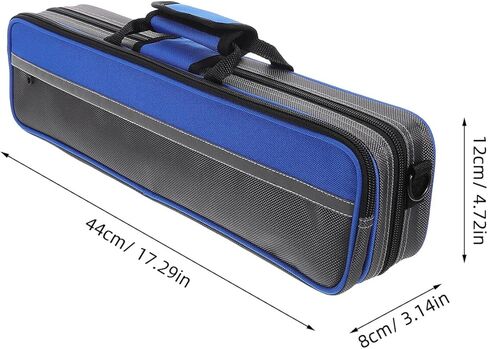 Cabilock Flute Case Carrying Bag for 17-hole Flute, Lightweight Canvas Instrument Storage Case with Protective Cover and Adjustable Strap, Musician Backpack for Wind Instruments in Saudi Arabia
