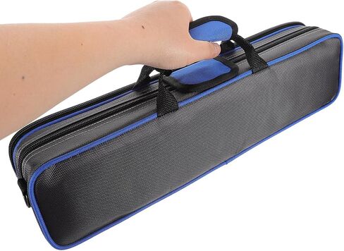 Cabilock Flute Case Carrying Bag for 17-hole Flute, Lightweight Canvas Instrument Storage Case with Protective Cover and Adjustable Strap, Musician Backpack for Wind Instruments in Saudi Arabia