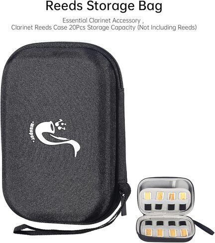 Reeds Case Storage Bag Reed Carrying Holder for Clarinet Saxophone Waterproof Portable Clarinet Reeds Case 20Pcs Storage Capacity (Not Including Reeds) in Saudi Arabia