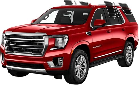Precut Windows Tint Film All Sides Cars Sun Blocking Protection Privacy Anti Shatter Glass 2 Ply Film Any Tint Shade kit for GMC Yukon 4Door 2021-2025 in Kuwait
