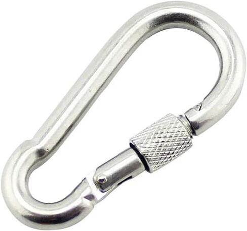 خطاف زنبركي، 5 قطع من حلقة تسلق زنبركية من الفولاذ المقاوم للصدأ 304، خطاف قفل سريع مع صامولة لولبية in Kuwait