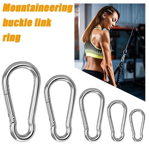 خطاف زنبركي، 10 قطع من الفولاذ المقاوم للصدأ حلقة توصيل سريعة بإبزيم أمان زنبركي (100 مم) in Kuwait