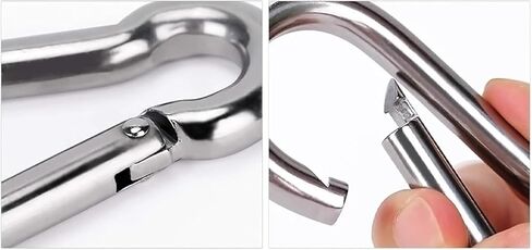 خطاف زنبركي، 10 قطع من الفولاذ المقاوم للصدأ حلقة توصيل سريعة بإبزيم أمان زنبركي (100 مم) in Kuwait