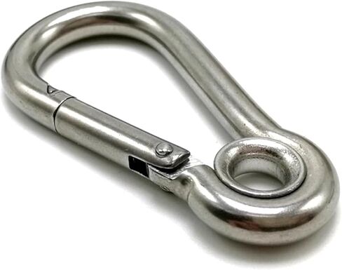 خطاف زنبركي، 20 قطعة مشبك خطاف زنبركي من الفولاذ المقاوم للصدأ مع حلقة تسلق مع ثقب in Kuwait