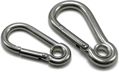 خطاف زنبركي، 20 قطعة مشبك خطاف زنبركي من الفولاذ المقاوم للصدأ مع حلقة تسلق مع ثقب in Kuwait