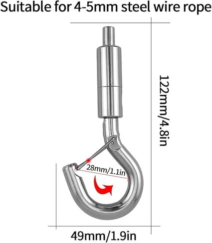 خطاف زنبركي، 10 قطع خطاف زنبركي حبل سلكي قابل للتعديل متعدد الوظائف لأدوات التعليق مثل المعرض (خطاف كبير جدًا) in Kuwait