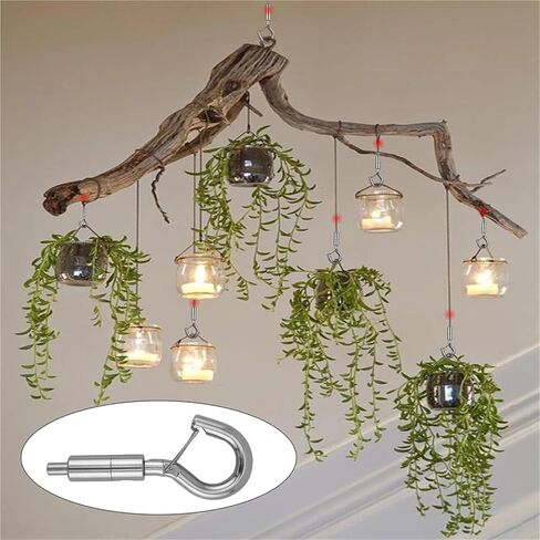 خطاف زنبركي، 10 قطع خطاف زنبركي حبل سلكي قابل للتعديل متعدد الوظائف لأدوات التعليق مثل المعرض (خطاف كبير جدًا) in Kuwait