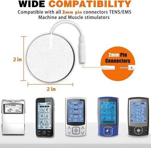 TENS Unit Replacement Pads TENS Pads Standard 3.5mm snap-on Connector Electrode Pads- Self Adhesive Electro Therapy Patches for Electrical Stimulation - Non Irritating Stim Tens Unit Pads in Kuwait