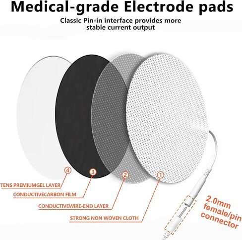 TENS Unit Replacement Pads TENS Pads Standard 3.5mm snap-on Connector Electrode Pads- Self Adhesive Electro Therapy Patches for Electrical Stimulation - Non Irritating Stim Tens Unit Pads in Kuwait
