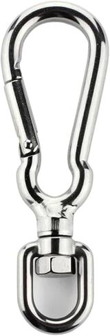 خطاف زنبركي، قطعة واحدة من الفولاذ المقاوم للصدأ، خطاف سريع متعدد الوظائف، سلسلة عين دوارة، حلقة تسلق للتخييم والمشي لمسافات طويلة in Kuwait