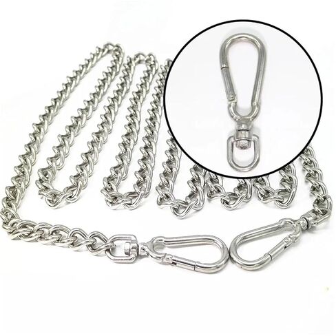 خطاف زنبركي، قطعة واحدة من الفولاذ المقاوم للصدأ، خطاف سريع متعدد الوظائف، سلسلة عين دوارة، حلقة تسلق للتخييم والمشي لمسافات طويلة in Kuwait