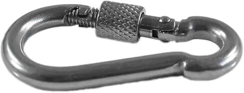 خطاف زنبركي، 10 قطع حلقة قفل فضية، خطاف أمان، حلقة تسلق زنبركية، وصلة سريعة، معدات معدات خارجية (40 مم) in Kuwait