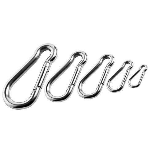 خطاف زنبركي، 10 قطع من الفولاذ المقاوم للصدأ حلقة توصيل سريعة بإبزيم أمان زنبركي (80 مم) in Kuwait