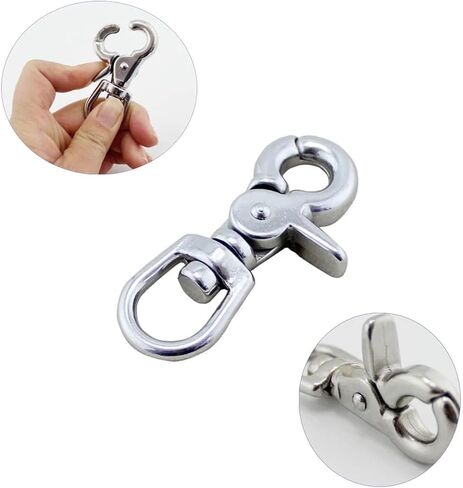 خطاف زنبركي، 5 قطع خطاف مشبك زنبركي دوار 65 مم من الفولاذ المقاوم للصدأ 316 in Kuwait