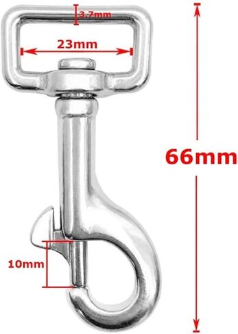 خطاف زنبركي، 4 قطع خطافات دوارة من الفولاذ المقاوم للصدأ 316، مشبك مشبك مشبك زنبركي (66 مم) in Kuwait