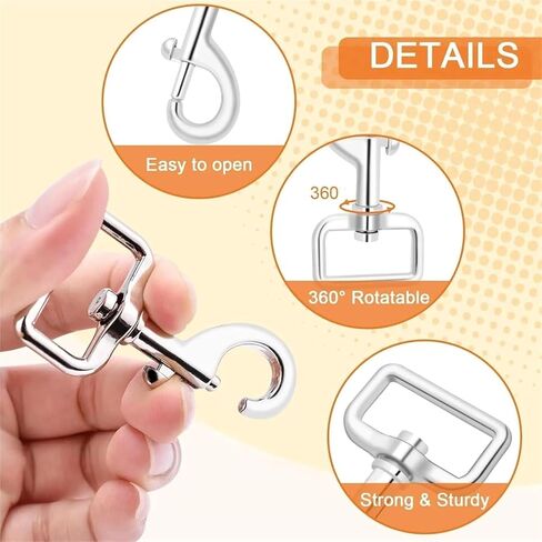 خطاف زنبركي، 4 قطع خطافات دوارة من الفولاذ المقاوم للصدأ 316، مشبك مشبك مشبك زنبركي (60 مم) in Kuwait