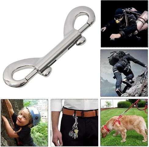 خطاف زنبركي، 20 قطعة مشبك فضي مسمار بعروة دوارة خطاف زنبركي مزدوج الأطراف in Kuwait