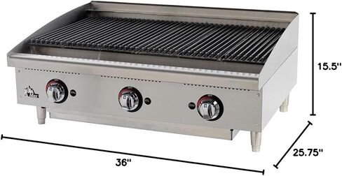 Gas Charbroiler - Radiant 36"Wx25-3/4"Dx15-1/2"H 120,000 BTU in Saudi Arabia