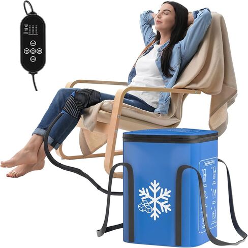 Ice Machine for Knee After Surgery,19QT Quiet Cold Therapy Machine for Knee Replacement with Auto Timer, Leak-Proof Design & Adjustable Flow,Multi-Joint Ice Pads in Saudi Arabia