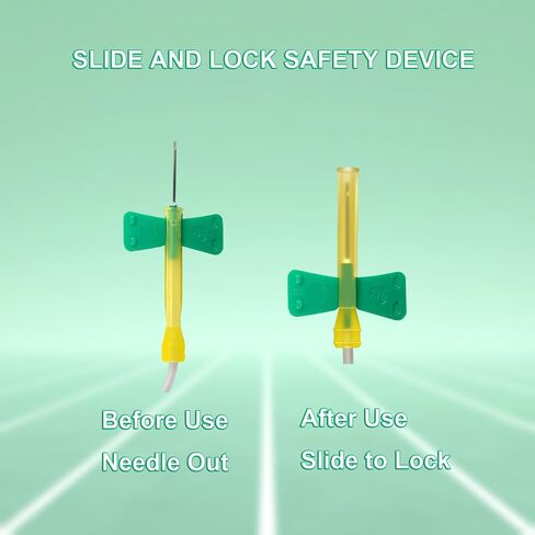 21G Butterfly Needles 50Pcs, Collection Needle 21g Luer 3/4" X 10" Tubing for Lab & Veterinary in Saudi Arabia