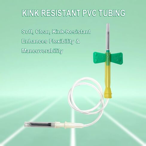 21G Butterfly Needles 50Pcs, Collection Needle 21g Luer 3/4" X 10" Tubing for Lab & Veterinary in Saudi Arabia
