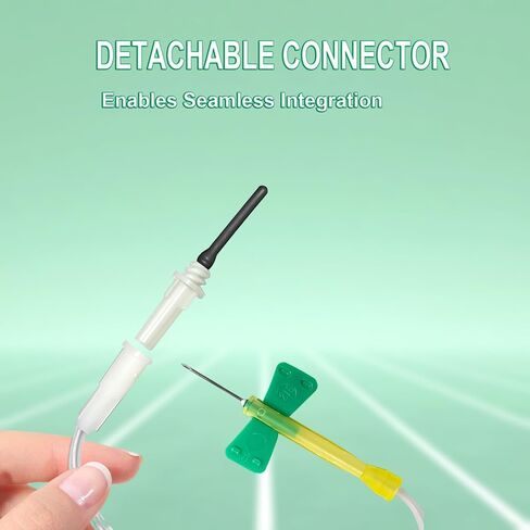 21G Butterfly Needles 50Pcs, Collection Needle 21g Luer 3/4" X 10" Tubing for Lab & Veterinary in Saudi Arabia