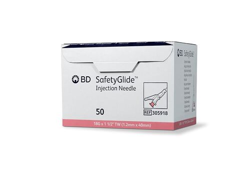 BD SafetyGlide Needle, 18 G x 1-1/2 in. #305918, (50 Count) in Saudi Arabia