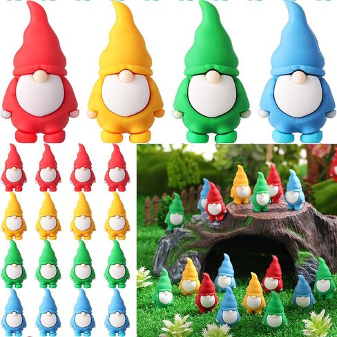 40 PCS Gnomes Mini Gnomes Bulk 1. 38 بوصة مصغرة التماثيل الصغيرة التماثيل لإخفاء تماثيل منزل حديقة قزم صغيرة للمناظر الطبيعية في الهواء الطلق ساحة الفناء ديكور العشب (4 ألوان) in Saudi Arabia
