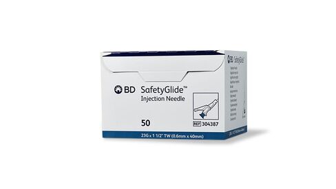 BD SafetyGlide Needle, 23 G x 1-1/2 in. #304387 (50 Count) in Saudi Arabia