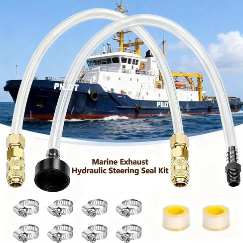 Hydraulic Steering Bleed Kit for Seastar Systems – Professional Marine Bleeding Control with Leak-Proof Brass Connector, Compatible with All Outboard, Sterndrive & Inboard Boats in Kuwait