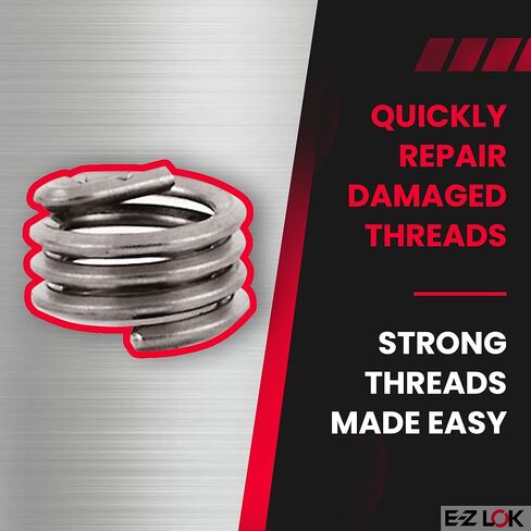 E-Z LOK Coil Threaded Insert for Metal 18-8 Stainless Steel Helical Wire Thread Insert 10-24 Internal Threads, 0.380" Length, Pack of 10 in Saudi Arabia