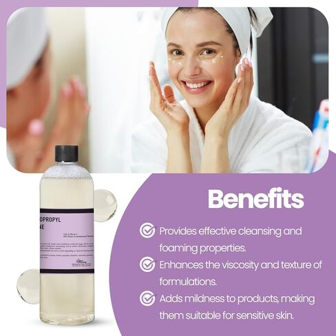 Cocamidopropyl Betaine 64 Ounce / 1.8 kg -100% Pure Coco Betaine Natural Surfactant Liquid Premium Organic Compounds Derived from Coconut Oil DIY Cosmetics Skincare by Talsen Chemicals in Saudi Arabia
