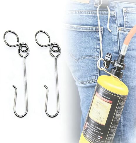2Pcs Propane Tank Cylinder Belt Hook,Stainless Steel for MAPP Propane Bottle Clip Easy to Transport Welding Gas Bottle Belt Hook Propane Tank Holder(2 pcs) in Saudi Arabia