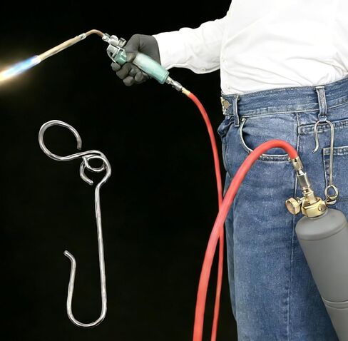 2Pcs Propane Tank Cylinder Belt Hook,Stainless Steel for MAPP Propane Bottle Clip Easy to Transport Welding Gas Bottle Belt Hook Propane Tank Holder(2 pcs) in Saudi Arabia