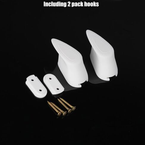 حامل تثبيت مخفي لمضرب تنس واحد - عبوتان من خطاف التثبيت على الحائط الأبيض بمظهر بسيط وأنيق، رف مضرب مثبت على الحائط للجراج، منظم المعدات الرياضية in Kuwait