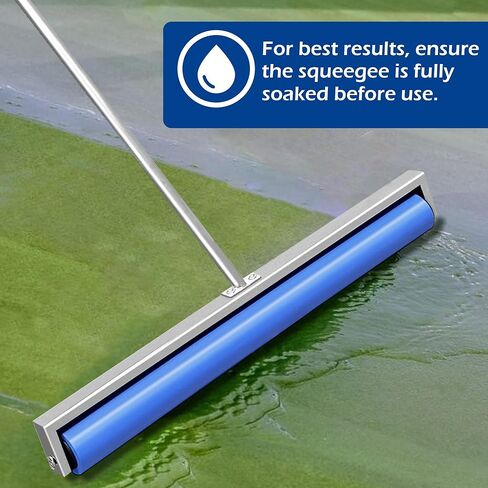 Montex Tennis Court Squeegee, Foam Tennis Sponge Roller 38.5'', Lightweight Quick Clearing Tools for Tennis Basketball Sports Court,Silver in Kuwait