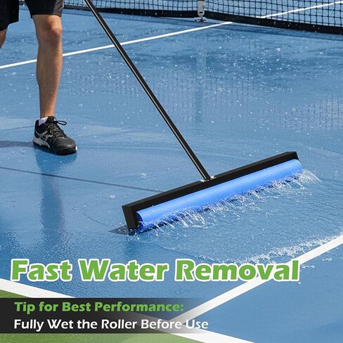Montex Tennis Court Squeegee, Foam Tennis Sponge Roller, Lightweight Quick Clearing Tools for Tennis Basketball Sports Court, Black in Kuwait