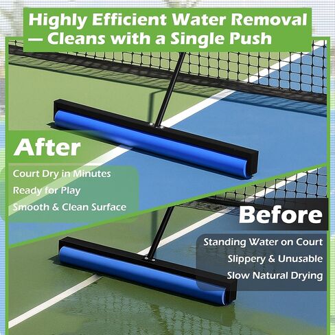 Montex Tennis Court Squeegee, Foam Tennis Sponge Roller, Lightweight Quick Clearing Tools for Tennis Basketball Sports Court, Black in Kuwait