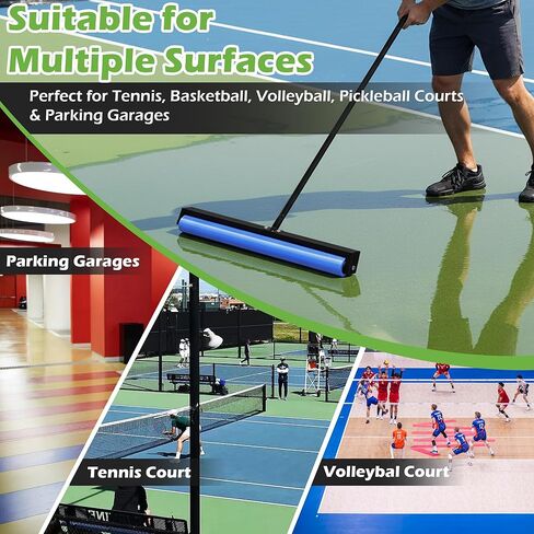 Montex Tennis Court Squeegee, Foam Tennis Sponge Roller, Lightweight Quick Clearing Tools for Tennis Basketball Sports Court, Black in Kuwait