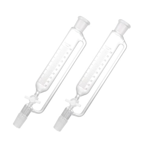 Constant Pressure Cylindrical Glass Separatory Funnel 100ml with PTFE Piston Stopcock for Laboratory Liquid Separation and Distillation Equipment in Saudi Arabia