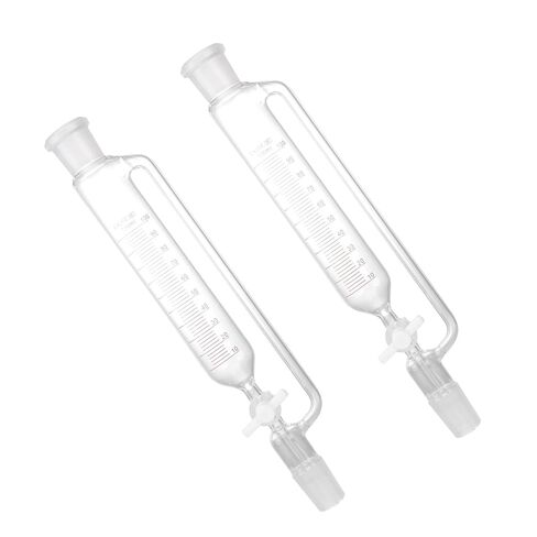 PTFE Piston Pressure-equalizing Cylindrical Glass Separatory Funnel 100ml with 24/40 Joints for Laboratory Liquid Separation and Distillation in Saudi Arabia